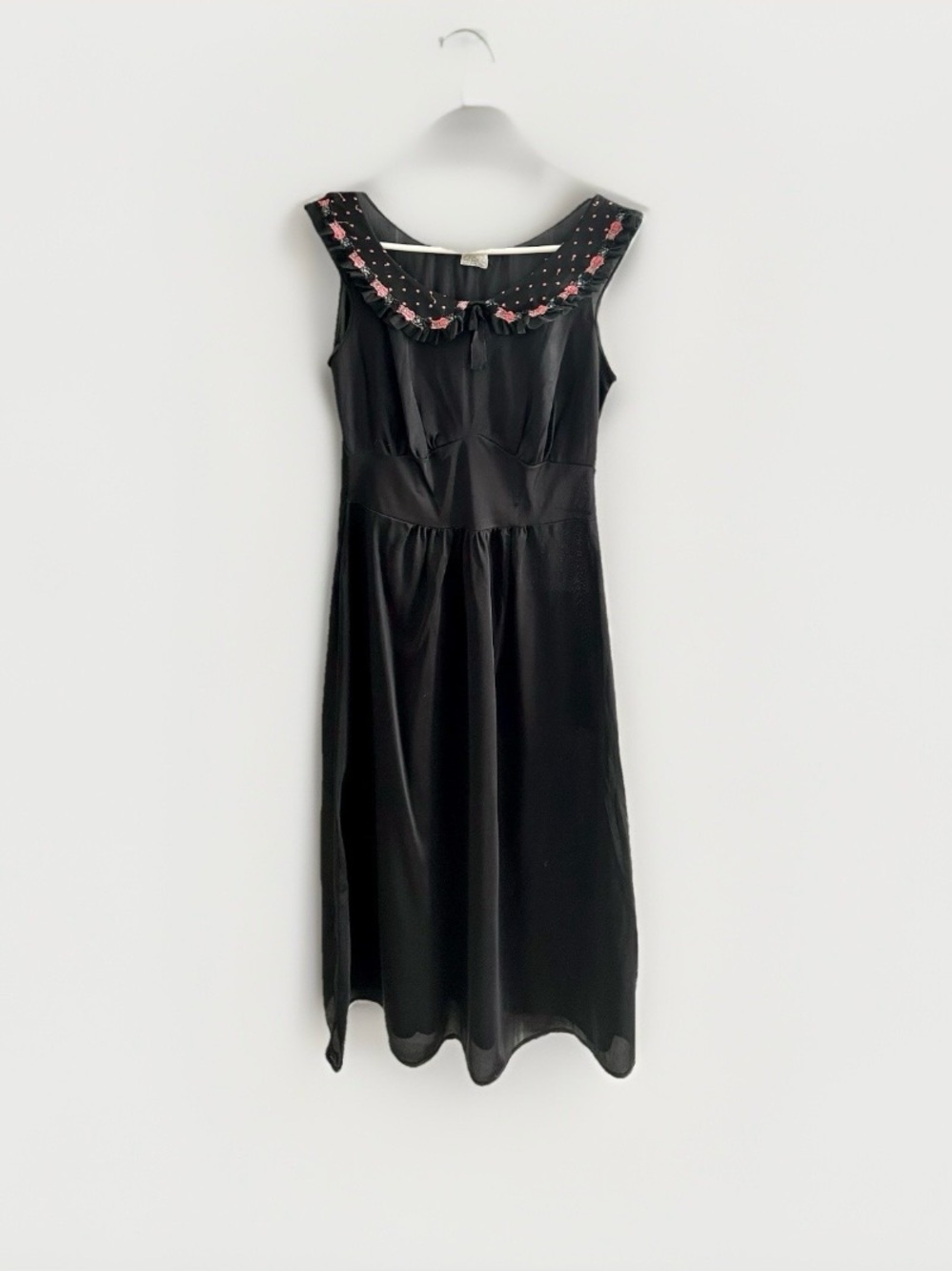 Vintage Black Nylon Tricot “Carol Bent” Nightgown From The 1950s